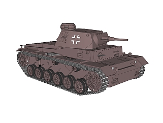 现代<em>军用</em>坦克草图大师模型，坦克sketchup模型下载