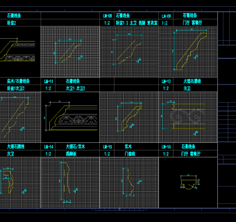 欧式CAD线条表，各式线条CAD图纸下载
