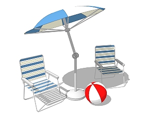 <em>现代沙滩椅</em>草图大师模型，沙滩椅SKB文件下载