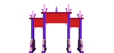 牌坊草图大师模型下载、牌坊su模型下载