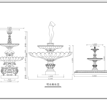 喷泉造型模块CAD工程图纸下载