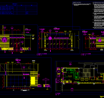 原创餐饮店平面图CAD模块，餐饮店CAD施工图纸下载