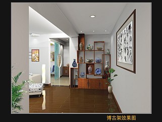 现代三室两厅装修CAD施工图，CAD建筑图纸免费下载