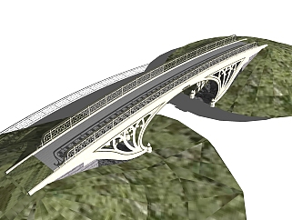 欧式大桥草图大师模型，大桥sketchup模型免费下载