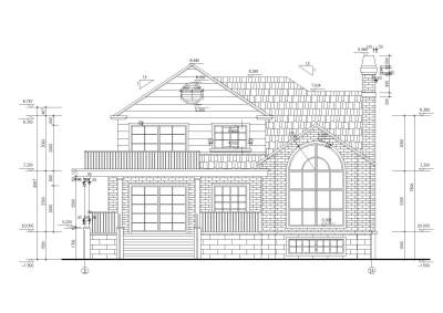 现代风格<a href=https://www.yitu.cn/su/8035.html target=_blank class=infotextkey>坡屋顶</a>二层独栋别墅建筑施工图_6