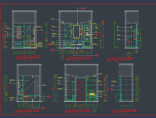 标准房卫生间立面详图，卫生间CAD节点大样图下载