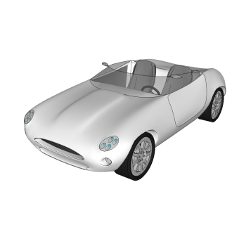 现代跑车免费su模型，现代跑车skp模型，草图大师模型素材下载