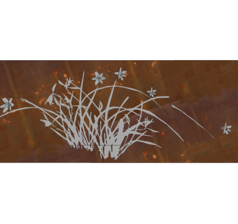 现代花草图案锈板草图大师模型，锈板skp模型下载