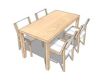 <em>日式桌椅</em>草图大师模型，<em>桌椅</em>组合skp文件下载