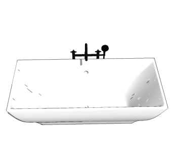 现代浴缸sketchup模型，浴缸草图大师模型下载