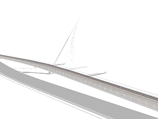 现代公路大桥草图大师模型，公路大桥sketchup模型免费下载