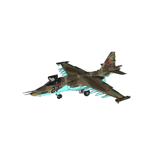 现代苏联SU-25蛙足攻击机弹草图大师模型，蛙足攻击机su模型下载