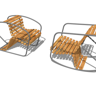 现代摇椅su模型，摇椅草图大师模型下载
