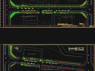 道路绿化设计施工图，绿化带CAD施工图纸