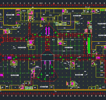 商业广场地下购物中心装修图cad施工图下载、商业广场地下购物中心装修图dwg文件下载