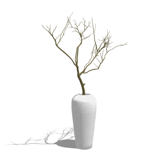 新中式花瓶摆件草图大师模型,现代装饰品su模型下载