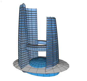 现代造型酒店草图大师模型下载、造型酒店su模型下载