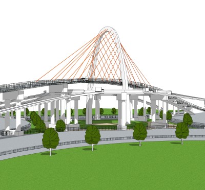 城市立交桥草图大师模型下载，sketchup桥su模型分享