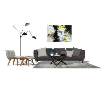 简欧风客厅软装SU模型，客厅sketchup模型下载