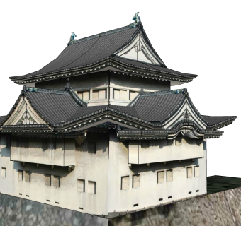 日式城堡草图大师模型下载、日式城堡su模型下载