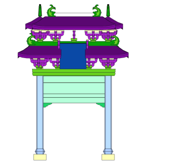 中式牌坊草图大师模型下载、中式牌坊su模型下载