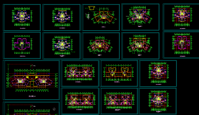 高层住宅小区建筑施工图，住宅CAD建筑图纸下载