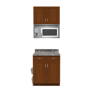 现代橱柜su免费模型，厨房柜草图大师模型下载