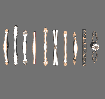 现代新中式门把手草图大师模型，门把手SU模型下载