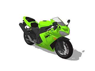 现代摩托车免费su模型，现代摩托车草图大师模型，摩托车skp素材下载
