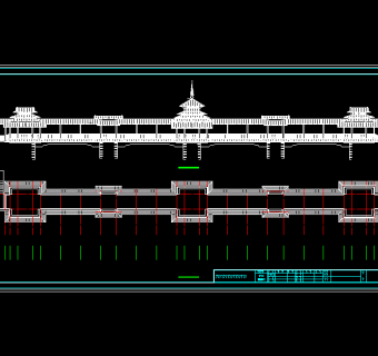 风雨桥CAD施工图，桥CAD建筑图纸下载