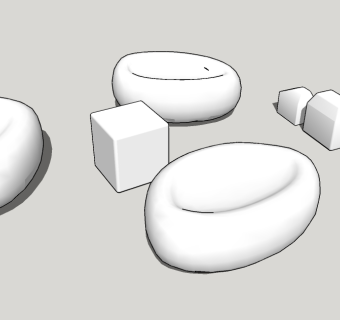 曲线座椅SU模型下载，异形椅草图大师模型下载