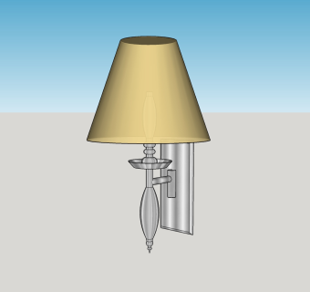 现代壁灯草图大师模型，壁灯sketchup模型