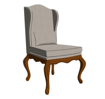 简欧单人沙发免费su模型ID_941057.zip