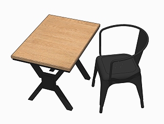  现代休闲桌椅草图大师模型，休闲桌椅sketchup模型下载