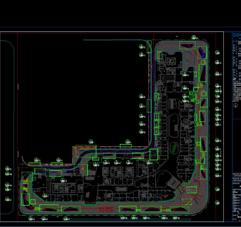 中心街区景观设计施工图，街区景观CAD施工图