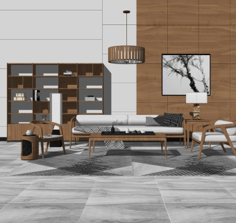 北欧沙发组合su模型，沙发组合sketchup模型下载