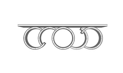   现代端景条案草图大师模型，端景条案sketchup模型下载