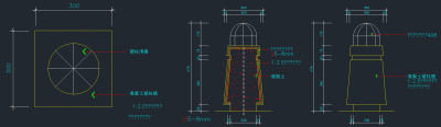 各式景观灯柱CAD施工图，灯柱CAD建筑图纸下载