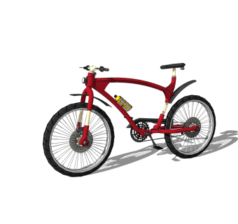 现代自行车免费su模型，自行车sketchup模型，自行车su素材下载
