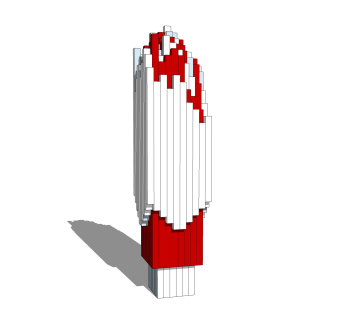 现代抽象雕塑su模型,摆件草图大师模型下载