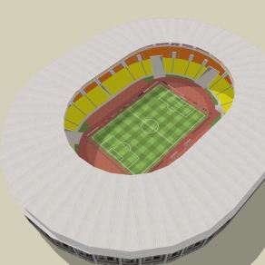 现代大型体育场足球馆草图大师、su模型