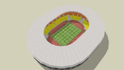 现代大型体育场足球馆草图大师、su模型