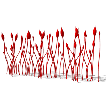 现代植物造型雕塑su模型下载、植物造型雕塑草图大师模型下载