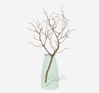  现代花瓶花卉摆件草图大师模型，花瓶摆件sketchup模型下载