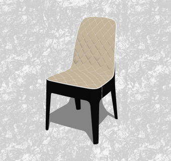 现代创意小座椅su模型，椅子草图大师模型下载