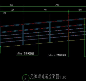 现代无障碍通道施工图CAD图纸下载