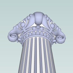 科林斯罗马柱草图大师模型，罗马柱sketchup模型下载