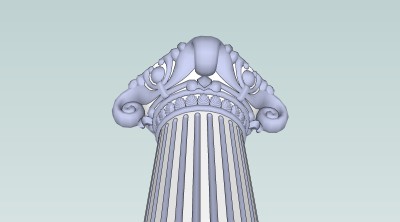 科林斯罗马柱草图大师模型，罗马柱sketchup模型下载