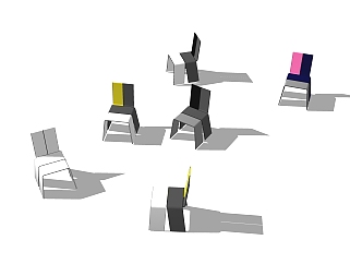 现代大草坪节点座椅草图大师模型，<em>户外</em>椅su模型下载