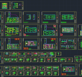新中式美容院CAD平面图库，CAD施工图下载